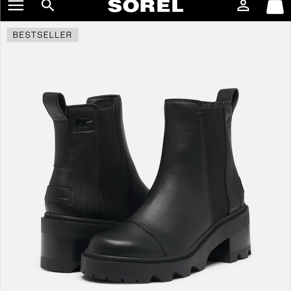 Sorel Women's Black Heeled Boots - like new